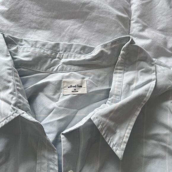 Aritzia Wilfred Free Striped Short Sleeve Button Down Shirt - Picture 5 of 6